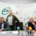 Representantes del CSIF en la rueda de prensa