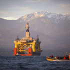 Plataforma petrolífera frente a las costas del estado de Washington, el pasado abril.