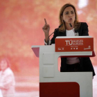Carme Chacón, en un mmitin pidiendo el voto para el PSOE en las elecciones al Parlamento Europeo, el pasado 20 de mayo en Madrid.