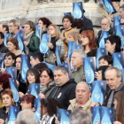 Concentración ante el Ayuntamiento de Bilbao para exigir la puesta en libertad de los ocho detenidos en la operación policial contra ETA.