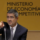 Fernando Jimenez Latorre, en su ultima rueda de prensa como secretario de Estado de Economía en agosto del 2014.