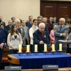 Un momento del homenaje a las víctimas del nazismo en el Congreso