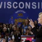 Clinton, durante un acto de la campaña en Wisconsin.