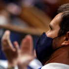 El presidente del PP, Pablo Casado, en el Congreso. MARISCAL