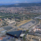 Vista aérea del Fòrum de les Cultures, en el 2004.