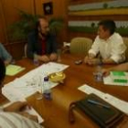 Rogelio Blanco, con el alcalde y los concejales de Patrimonio y Cultura