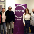 El secretario y los cuatro consejeros de Podemos Laciana. DL