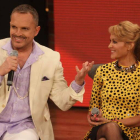 Miguel Bosé y Paulina Rubio, durante una rueda de prensa en Ciudad de México.