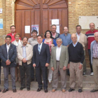 Marcos Martínez, acompañado por los representantes populares de la comarca de Sahagún.
