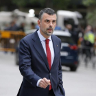 Santi Vila llega a la Audiencia Nacional, ayer.