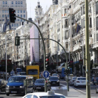 Imagen de la calle Gran Via de Madrid que será cerrada al tráfico.