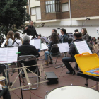 Un momento del concierto al aire libre de la banda de la Escuela Municipal de Música.