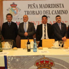 La Peña Madridista de Trobajo del Camino durante los actos del pasado aniversario. MARCIANO