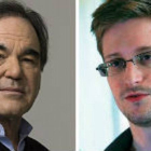 Oliver Stone (izquierda) y Edward Snowden.