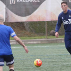 Raíllo ya entrenó ayer en Compostilla a las órdenes de Manolo Díaz.