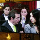Triana, Montserrat, Raquel Gago y su abogado Fermín Guerreo durante el juicio por el asesinato de Isabel Carrasco. RAMIRO