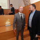 Ignacio Encinas, de Mundo Franquicia, ayer con Courel. L. DE LA MATA