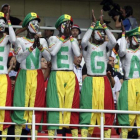 Aficionados senegaleses durante el partido de su selección ante Polonia.