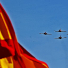 Ejercicios aéreos en la base aérea de la Virgen del Camino