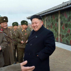 Kim Jong-un visita a una unidad del Ejército de Corea del Norte, el pasado diciembre.