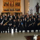 La banda de música de Cistierna, a la finalización del concierto de San Guillermo.