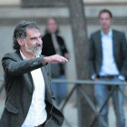 Jordi Cuixart, el pasado 6 de octubre, camino de la Audiencia Nacional para declarar.