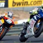 Rossi, delante de Pedrosa, volvió a ejercer de capo en MotoGP