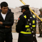 Un control policial en la región de Xinjiang.