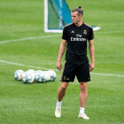 El delantero Gareth Bale, durante un entrenamiento en Montreal. JOHANY JUTRAS