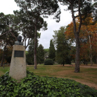 El busto de Severo Gómez Núñez, en el parque del Plantío de la capital berciana. ANA F. BARREDO