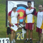 Los tres arqueros que acudieron al Campeonato de España