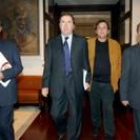 Carnero, Herrera, Pereda y Antona, ayer, después de firmar el acuerdo