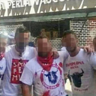 Fotografía del grupo conocido como La manada, acusados de una violación múltiple que se está juzgando en Pamplona.