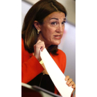 Soraya Rodríguez, en la rueda de prensa de ayer.