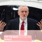 Jeremy Corbyn durante su intervención sobre el brexit.