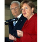 Merkel junto a Stoiber, el pasado miércoles en el  Parlamento alemán