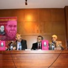 Un momento de la presentación ayer del libro sobre el religioso de Santibáñez de la Isla.