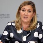 La consejera de Hacienda de la Junta, Pilar del Olmo, compareció ayer después del consejo de Gobierno.