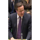 El primer ministro, David Cameron, durante el debate.