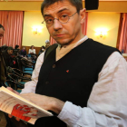 Juan Carlos Monedero, el mes pasado durante su visita a Ponferrada.