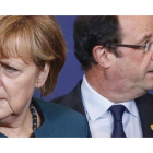 La canciller alemana, Angela Merkel, y el presidente francés, François Hollande.