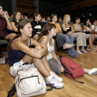 Estudiantes de Erasmus, atendiendo a una charla informativa.
