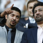 El propietario del Málaga, Abdullah Al-Thani (derecha), provocó la polémica.