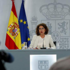 El líder del PP, Pablo Casado, tras asistir al pleno del Congreso celebrado la pasada semana. JUAN CARLOS HIDALGO