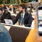 García Gallardo ayer, durante su intervención en el Comité Europeo de las Regiones. COMUNICACIÓN JUNTA CYL