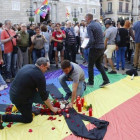 Concentración en Barcelona contra los asesinatos homófobos.