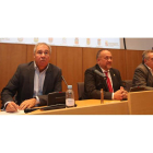 Torné, junto a Courel y Cachafeiro, en la clausura del Congreso en el Museo de la Radio. L. DE LA MATA