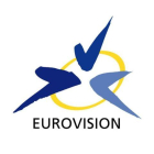 Logotipo de Eurovisión, organizadora del famoso festival que se celebrará en Kiev en el 2017.