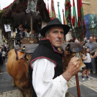Este año no habrá desfile, pero los carros engalanados y los pendones vuelven a su cita por San Froilán, la fiesta más tradicional de León. RAMIRO