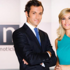 Álvaro Zancajo y Sandra Golpe,presentadores del informativo de noche de Antena 3.